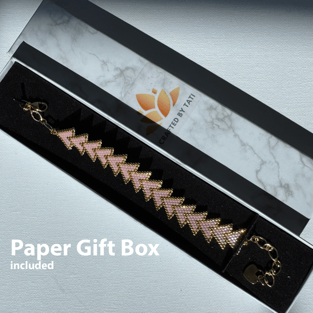 Pink Arrows with 24k Golden Plated Miyuki Delica